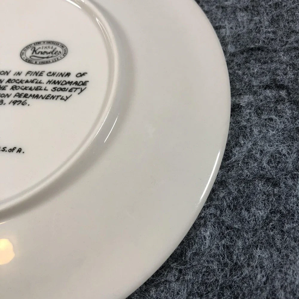 Vintage 1976 Knowles Norman Rockwell Golden Christmas Plate USA‎ Limited Edition